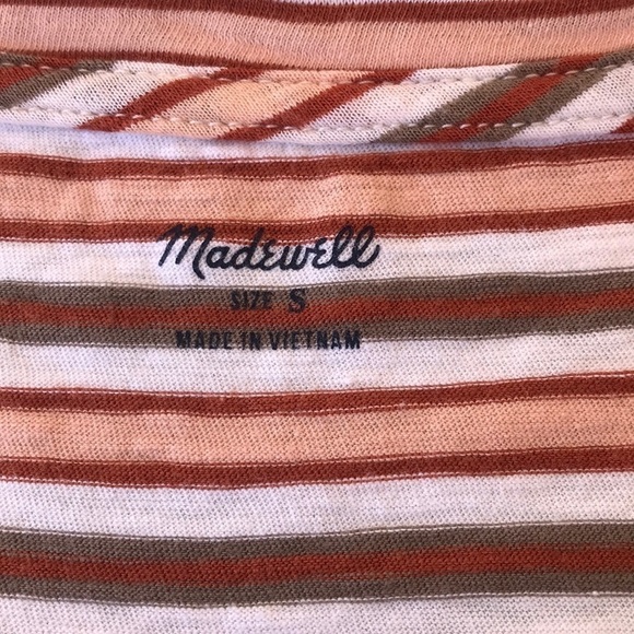 Madewell Whisper Cordoba Stripe Crewneck Short Sleeve Cotton T-Shirt - Picture 5 of 10